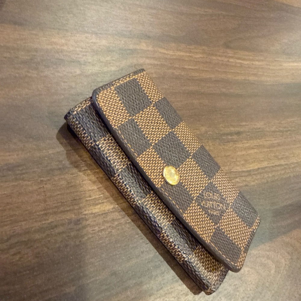 Louis Vuitton Brown Key & Card Holder Damier Ebene